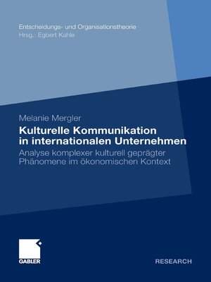 cover image of Kulturelle Kommunikation in internationalen Unternehmen
